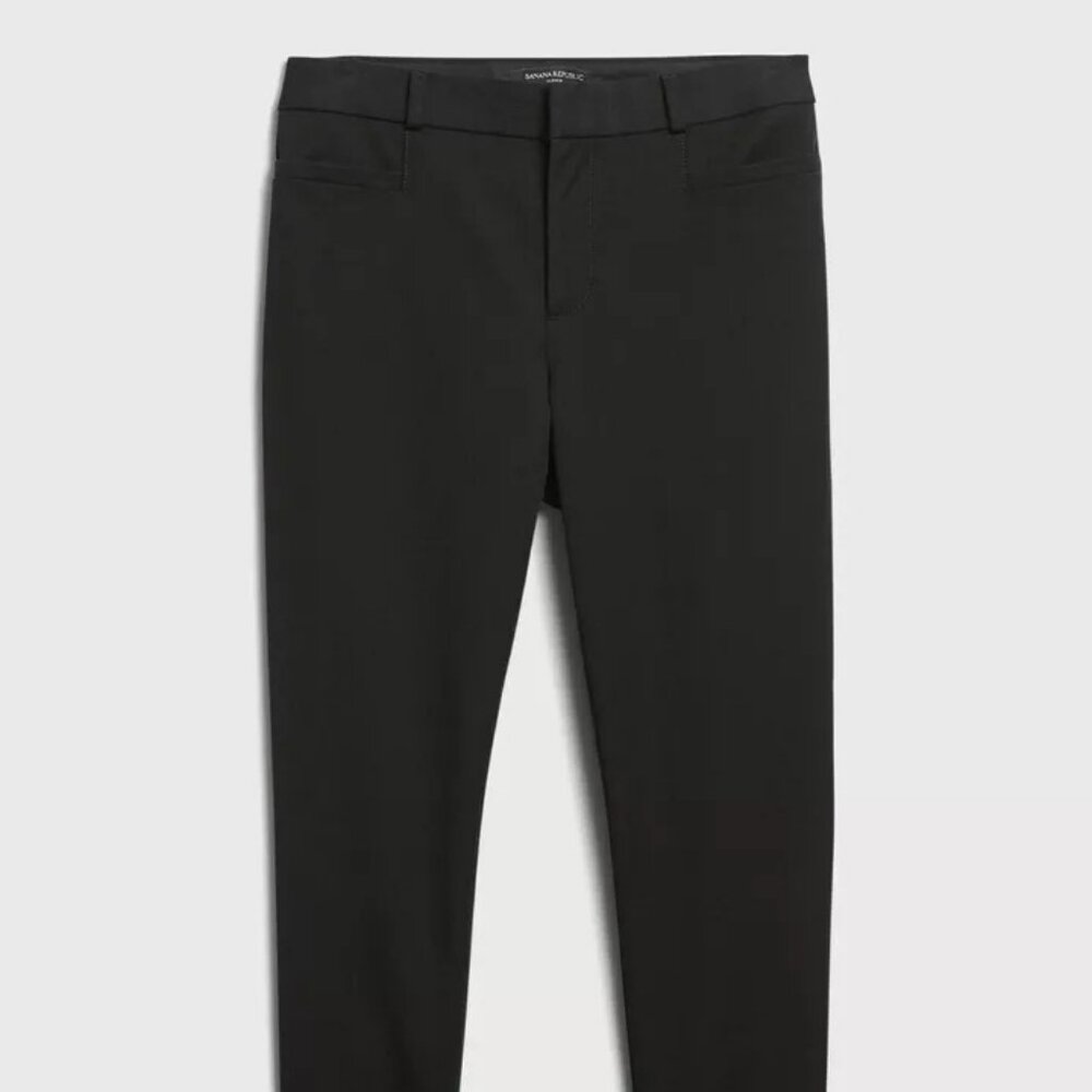 NWT! Banana Republic Black Bi-Stretch Modern Sloan Ankle Length 4P Pants! - Picture 7 of 8